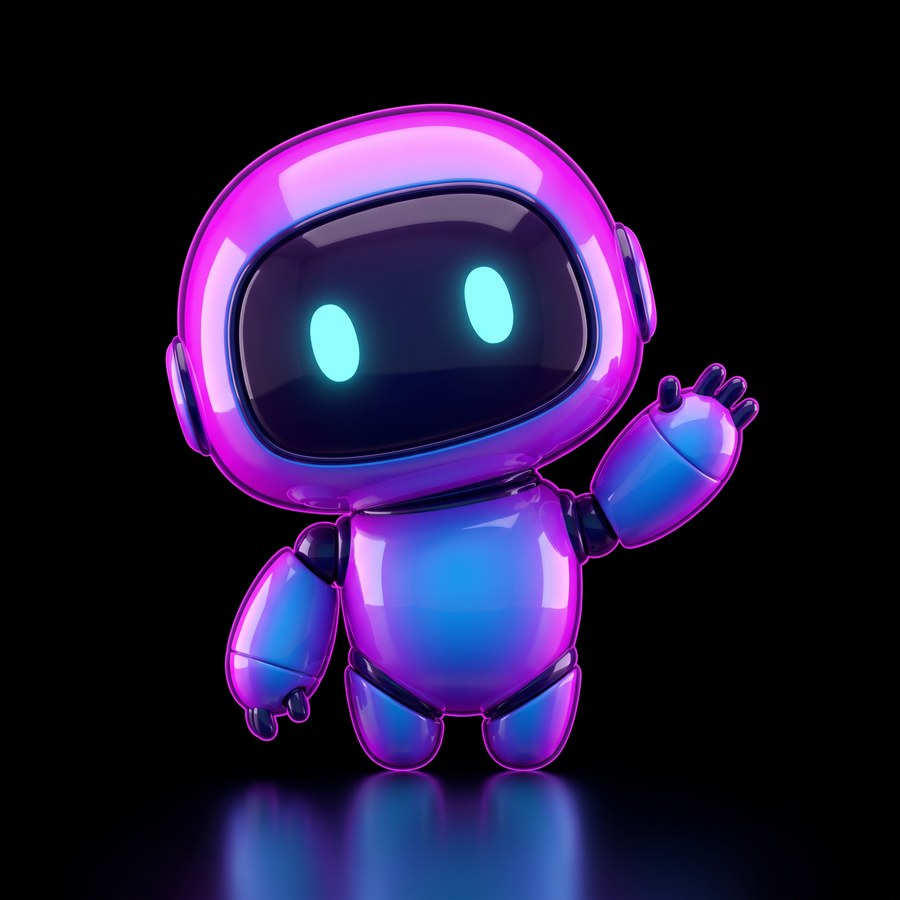 Mascote da Ultra-V IA acenando